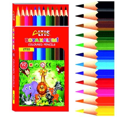 ALTİS 12RENK TAM BOY KURU BOYA KALEMİ