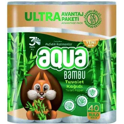 AQUA TUVALET KAĞIDI BAMBU 40LI