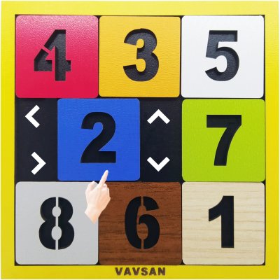 Vavsan Karıştır Kaydır Sırala Yapboz Puzzle Yapboz Bultak Zeka Oyunları Eğitici Renkli Montessori Ahşap Oyuncak